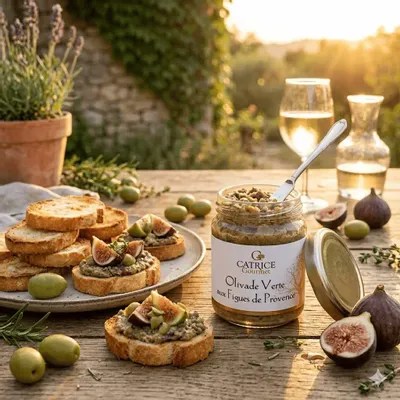 Delicatessen - Green tapenade with figs of Provence - CATRICE GOURMET