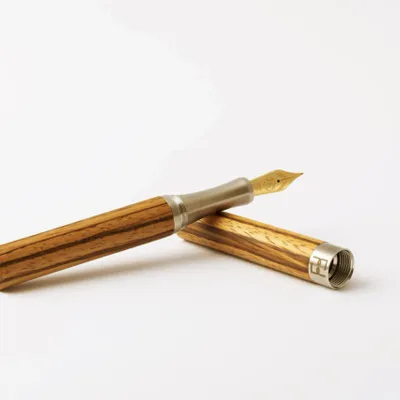 Pens and pencils - Paris Fontain Pen  –  « Zebrano Wood » - ATELIER FESSELER