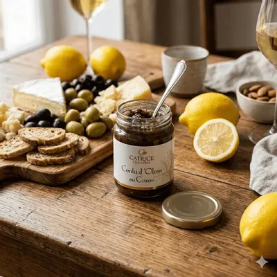 Épicerie fine - Confit d'olives au citron 100g - CATRICE GOURMET