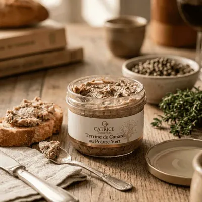 Delicatessen - Duck terrine with green pepper per 1100 u - CATRICE GOURMET