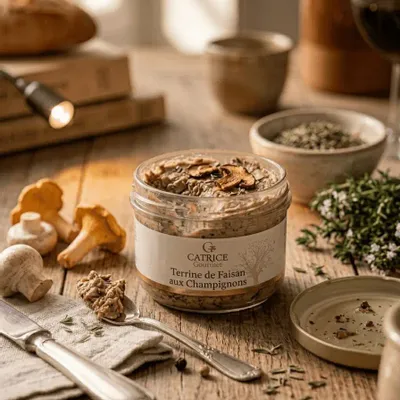 Delicatessen - Pheasant terrine with mushrooms per 1100 u - CATRICE GOURMET