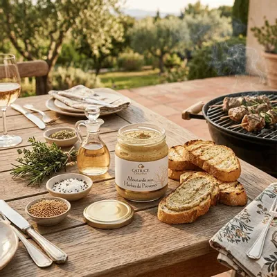 Épicerie fine - Moutarde aux herbes de Provence 180g - CATRICE GOURMET