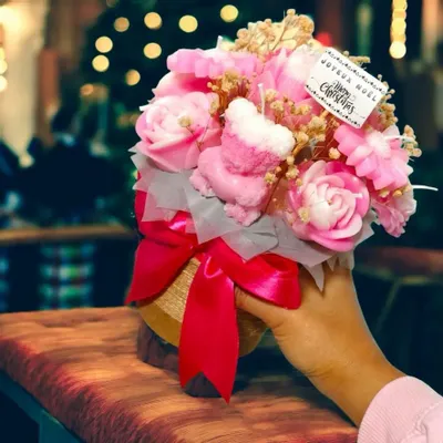 Floral decoration - Soy Wax Candle Pot – Medium Flower Home Decor Gift - WIRAWIRI