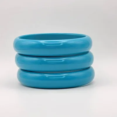 Bracelets - BRACELET RESINE   BLEU TURQUOISE 12 MM - JOLIE JULIE