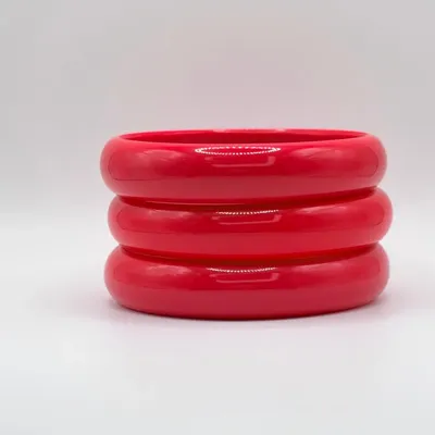 Bracelets - BRACELET RESINE  ROSE INTENSE 12 MM - JOLIE JULIE