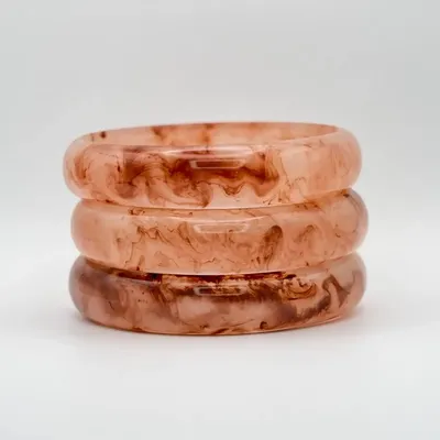 Bracelets - BRACELET RESINE MARBRE 12 MM - JOLIE JULIE