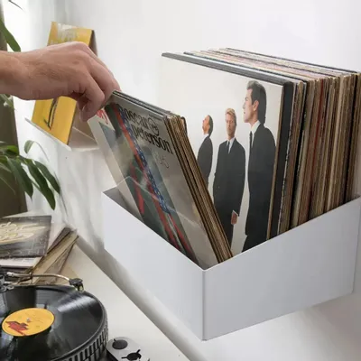 Autres décorations murales - Étagère vinyle - Rangement vinyle 33 tours - Lot de 2 - TEEBOOKS