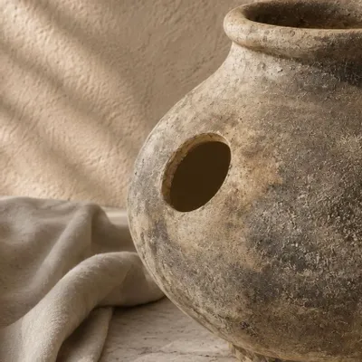 Vases - L'Orbis - Vase décoratif en terre cuite - fait main - ARTISAN BY MF