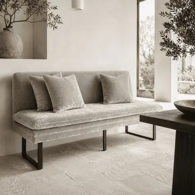 Benches - Como Beige Standing Bench 180cm - EMPREINTE DU TEMPS