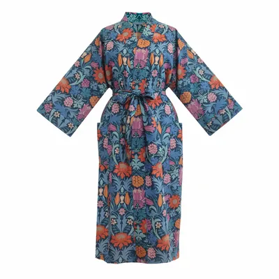 Vêtements de nuit - Robe kimono longue Standen - Collection Morris : fabriquée avec Libert - LIME TREE DESIGN