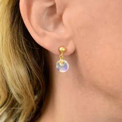 Bijoux - Boucles d'oreilles MINI R Vert - TELLMEE