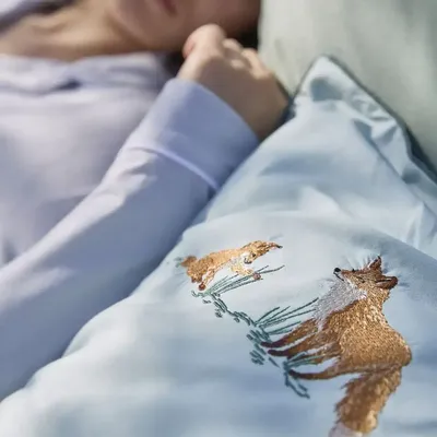 Linge de lit - Parure de lit brodée La vie des plaines - SYLVIE THIRIEZ