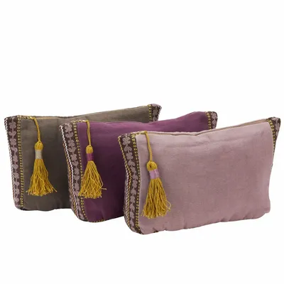 Pochettes - Pochette en coton avec broderie - MADAM STOLTZ