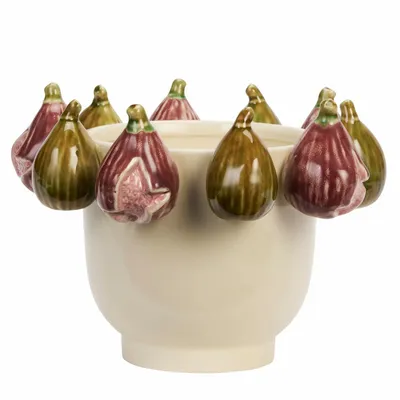Vases - Pot de fleurs en grès avec figues - MADAM STOLTZ