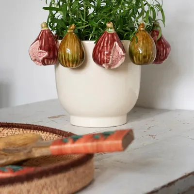 Vases - Pot de fleurs en grès avec figues - MADAM STOLTZ