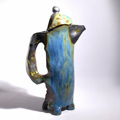 Céramique - Cruche Sculptée avec Couvercle - WOJCIECH DZIENNIAK ART