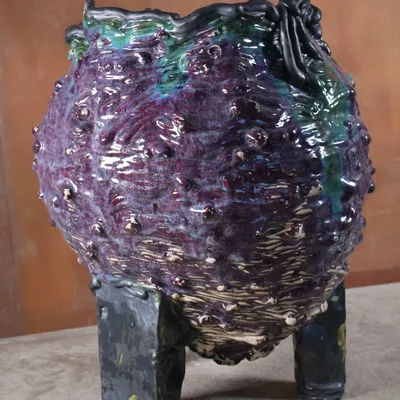Céramique - Vase Céramique  Sculpté sur pied - WOJCIECH DZIENNIAK ART