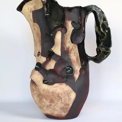 Ceramic - Carved Ceramic Jug - WOJCIECH DZIENNIAK ART