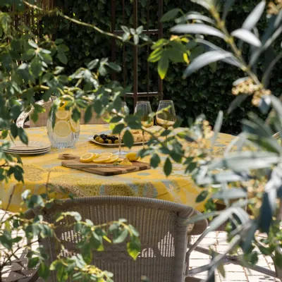 Linge de table textile - Nappe Rialto - citron vert - BEAUVILLÉ