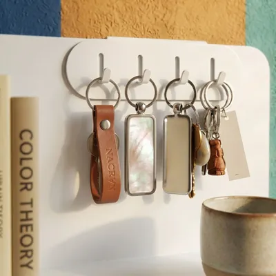 Objets de décoration - PORTE CLÉS EN ACIER NACRE - DECO-GEM
