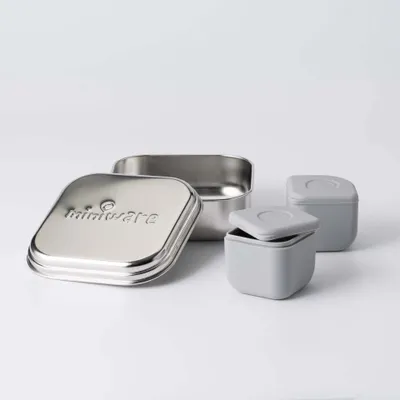 Repas pour enfant - GrowBento – Chrome/Gris - MINIWARE AB
