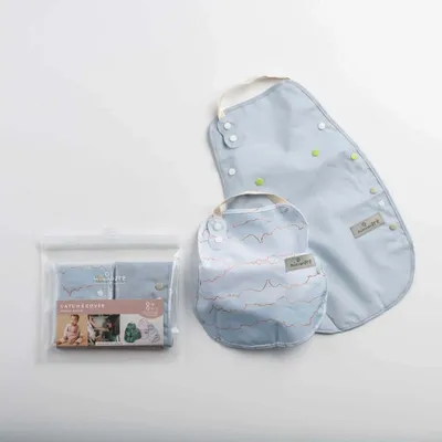 Repas pour enfant - Lot de 2 bavoirs Catch & Cover – Ciel enchanté - MINIWARE AB