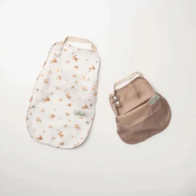 Repas pour enfant - Lot de 2 bavoirs Catch & Cover – Récolte dorée - MINIWARE AB