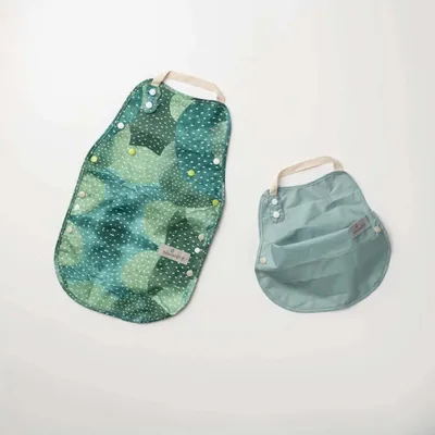 Repas pour enfant - Lot de 2 bavoirs Catch & Cover – Succulente chaude - MINIWARE AB
