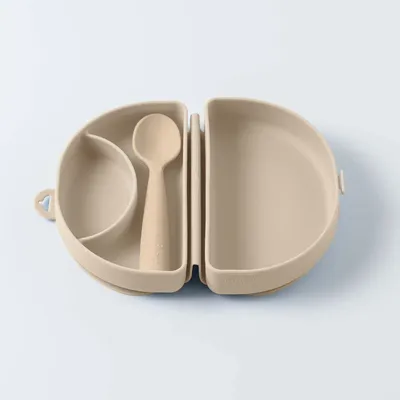 Repas pour enfant - Assiette Fold & Scoop – Avoine/Avoine - MINIWARE AB
