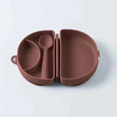 Repas pour enfant - Assiette Fold & Scoop – Châtaigne/Châtaigne - MINIWARE AB