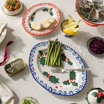 Plats et saladiers - Assiettes au houx - &KLEVERING