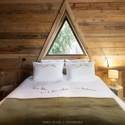Linge de lit - Housse de couette montagne sapins Verts - VAGABONDE INTERNATIONAL