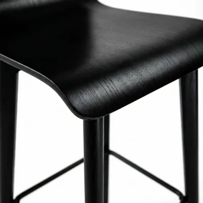 Tabourets - Tabouret de bar LUKA W en chêne noir - DELTA