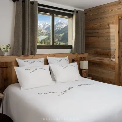 Linge de lit - Housse de couette montagne sapins gris - VAGABONDE INTERNATIONAL