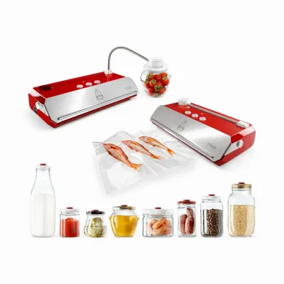 Small household appliances - TAKAJE vacuum packaging machine - Red - TRE SPADE