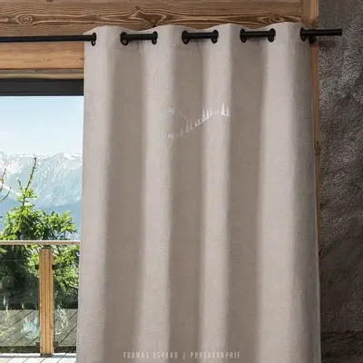Curtains and window coverings - Beige fir mountain curtain - VAGABONDE INTERNATIONAL