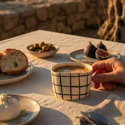 Mugs - Cozy Grid Mug - LALI DESIGN STUDIO