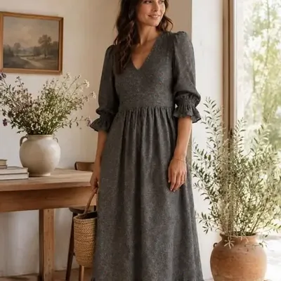 Prêt-à-porter - Robe longue à ourlet volanté - I WAS A SARI