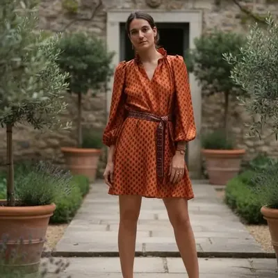 Prêt-à-porter - Robe swing avec ceinture - I WAS A SARI