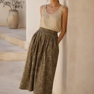 Prêt-à-porter - Jupe midi plissée - I WAS A SARI