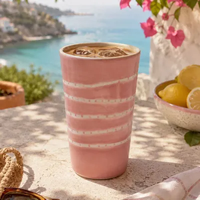 Mugs - Aura Pink Tall Tumbler - LALI DESIGN STUDIO