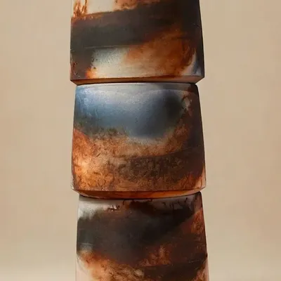 Mugs - Saggar-Fired Porcelain Cup - JOHN MAC CERAMICS