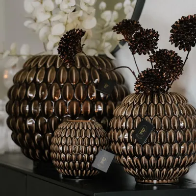 Vases - Bubble Marron L vase - PERI LIVING