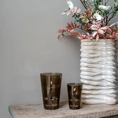 Design objects - Windshelter Conical Champagne brass L oil lamp - PERI LIVING