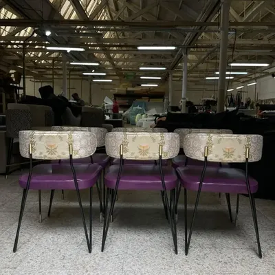 Chairs for hospitalities & contracts - Apollo Dining Chair, COM Option,in Black Lacquered Iron, Brass detail - DUISTT