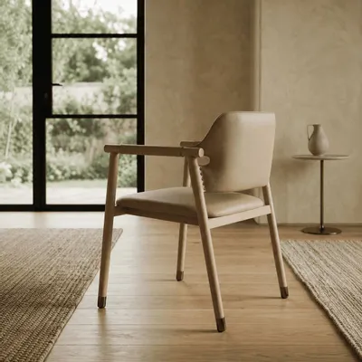 Chaises - CHAISE AARHUS BEIGE - EMPREINTE DU TEMPS