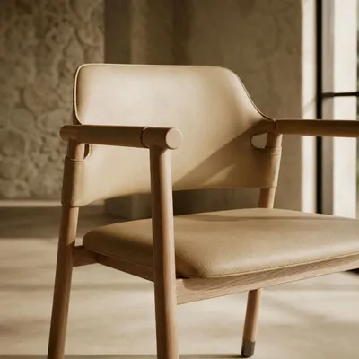 Chaises - CHAISE AARHUS BEIGE - EMPREINTE DU TEMPS
