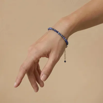 Jewelry - Lapis lazuli thin bracelet - Calypso - NATURE BIJOUX