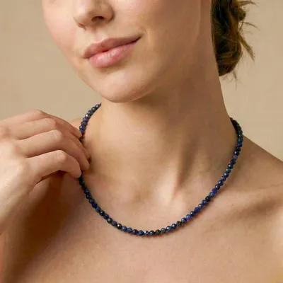 Jewelry - Thin lapis lazuli necklace - Calypso - NATURE BIJOUX