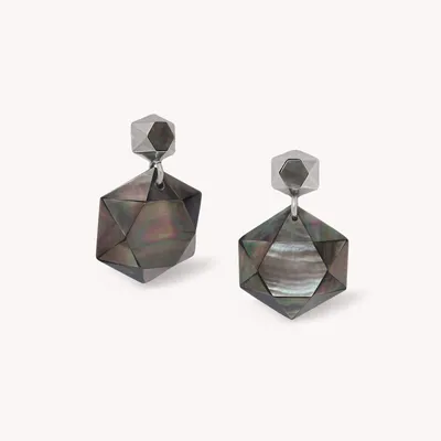 Jewelry - Post earrings with faceted black lip - Vendome - NATURE BIJOUX